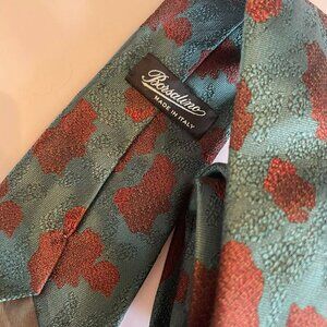 Borsalino Silk Tie Italian Heritage Luxury Y2K Necktie in teal, merlot, jacquard